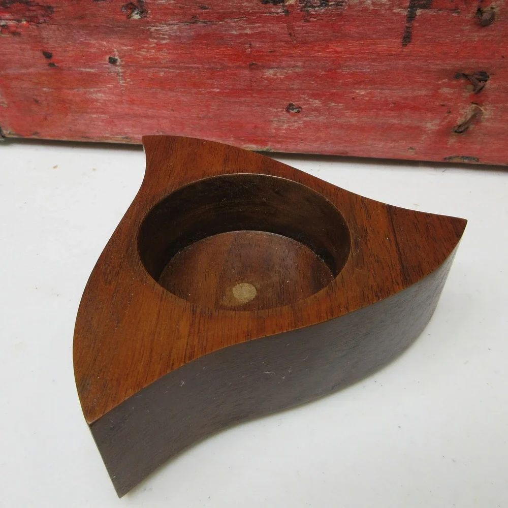 Mark J. Ostrom Handcrafted Modernist Wood Trinket Box with Lid Lindstrom MN